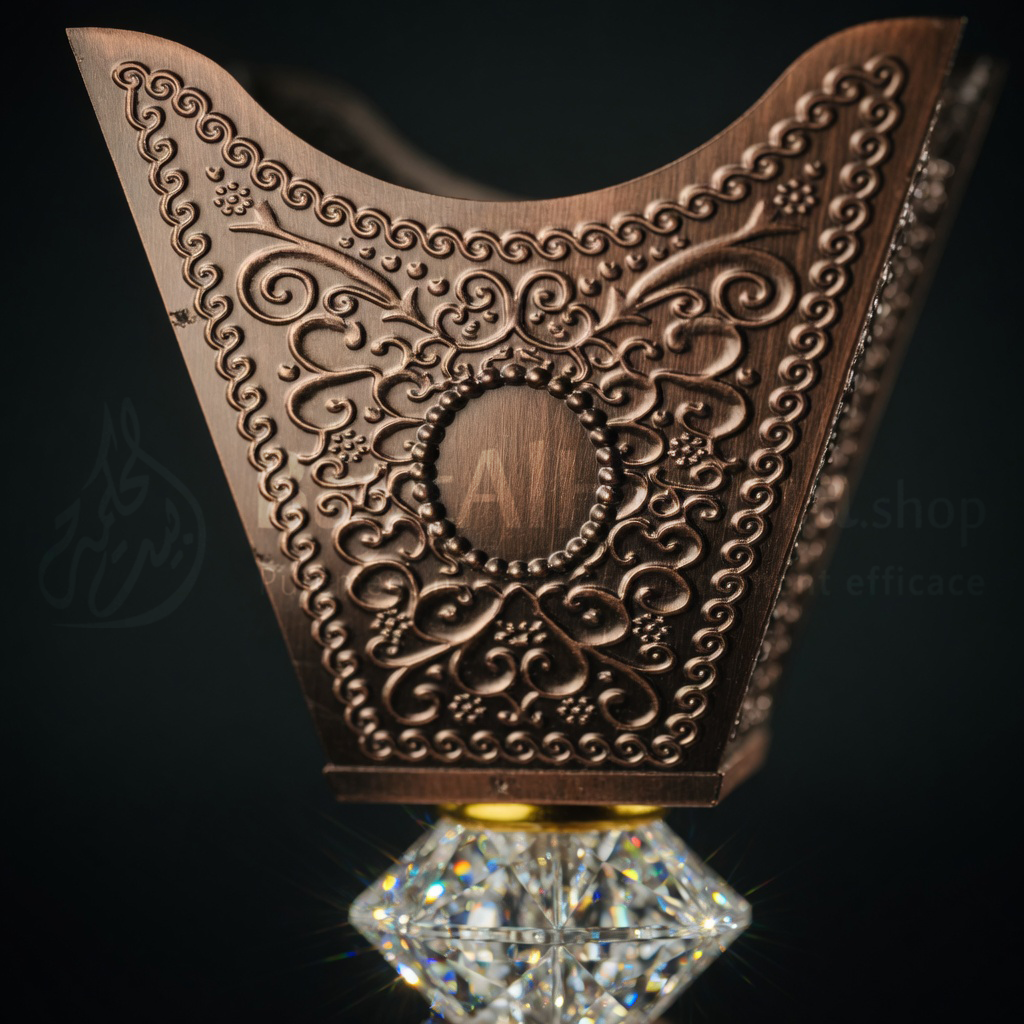 Encensoir Électrique De Luxe - Mabkhara Royale aux Motifs Orientaux (Marron) - مبخرة كهربائية فاخرة - تصميم شرقي ملكي (لون بني)