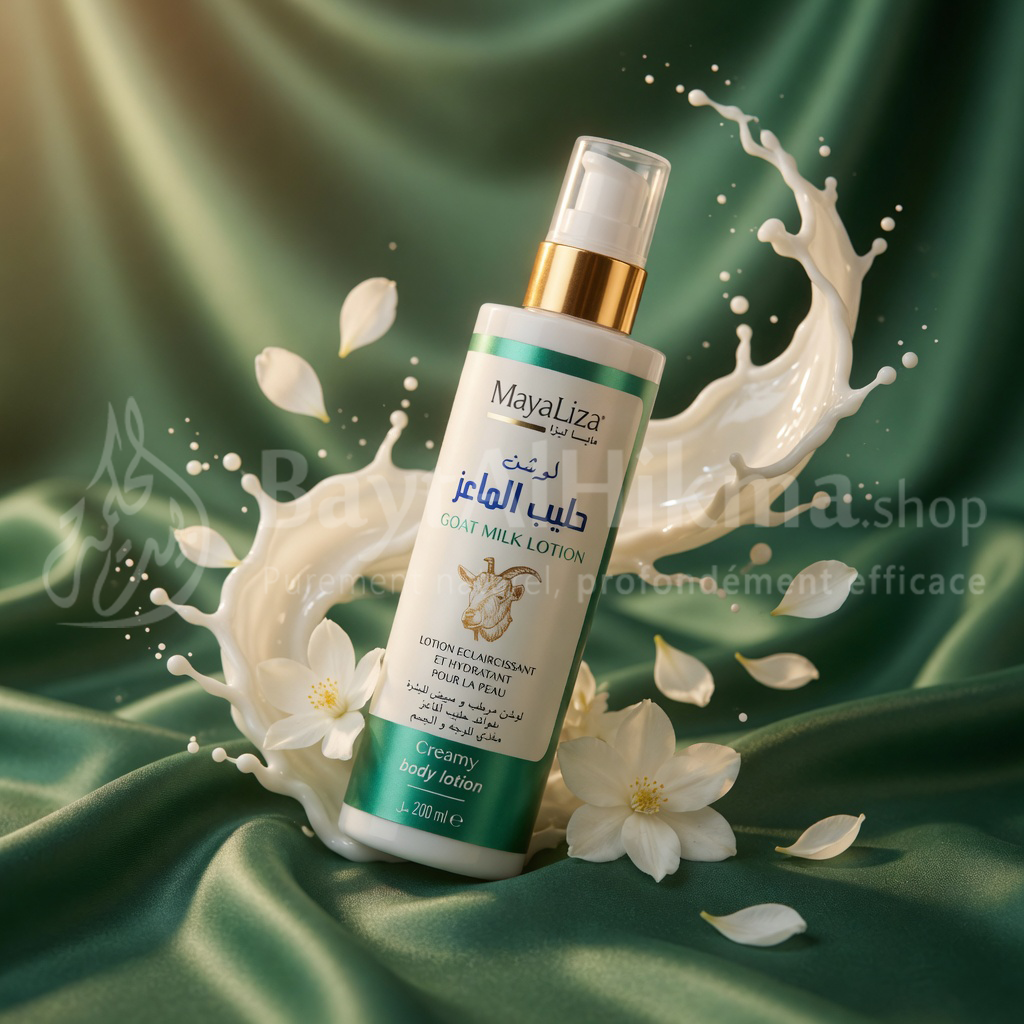 MayaLiza - Lotion Éclaircissante et Hydratante au Lait de Chèvre (200ml) - مايا ليزا - لوشن حليب الماعز المبيض والمرطب