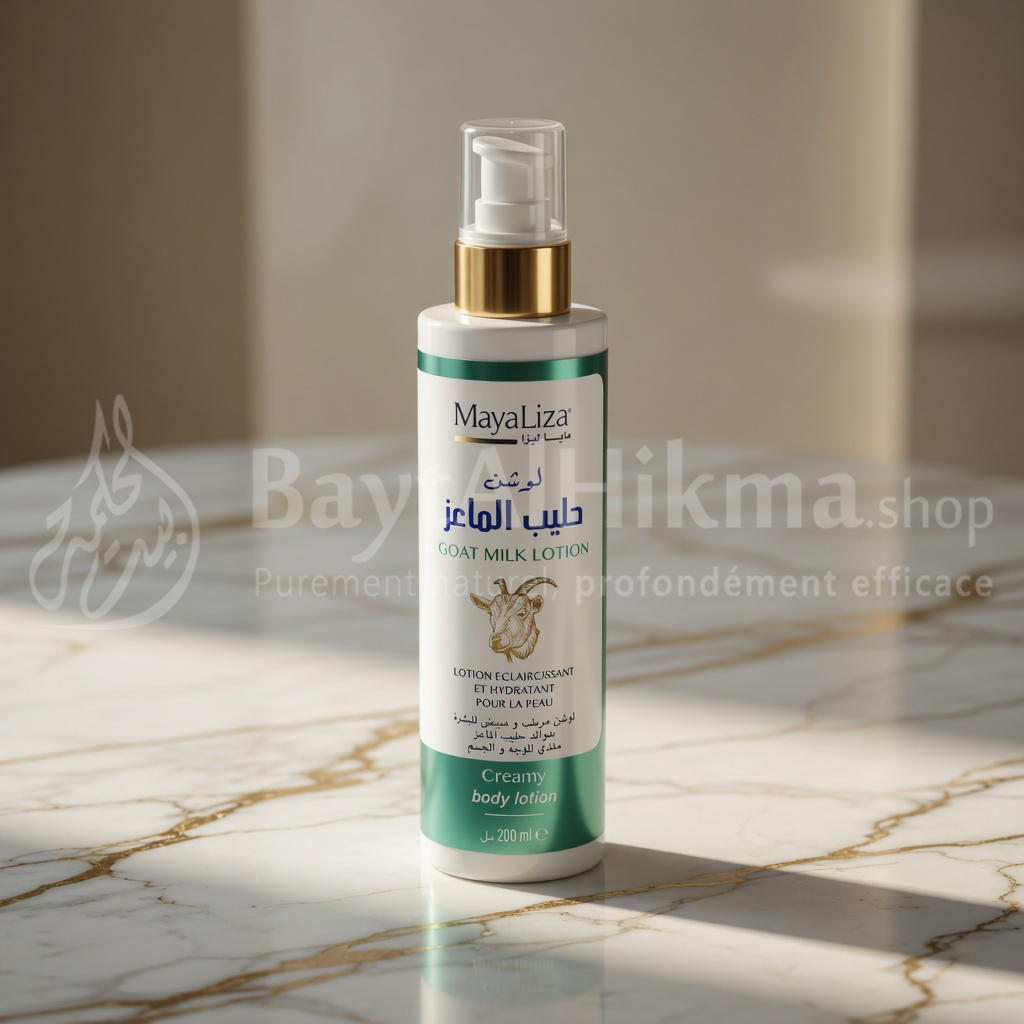MayaLiza - Lotion Éclaircissante et Hydratante au Lait de Chèvre (200ml) - مايا ليزا - لوشن حليب الماعز المبيض والمرطب