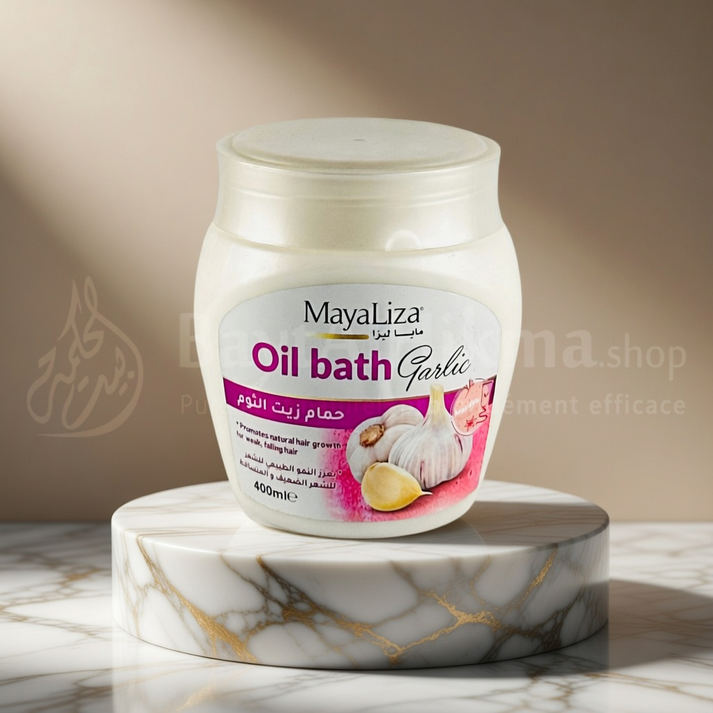 Masque Capillaire Bain d'Huile à l'Ail - MayaLiza (400ml) - ماسك حمام زيت الثوم للشعر - مايا ليزا