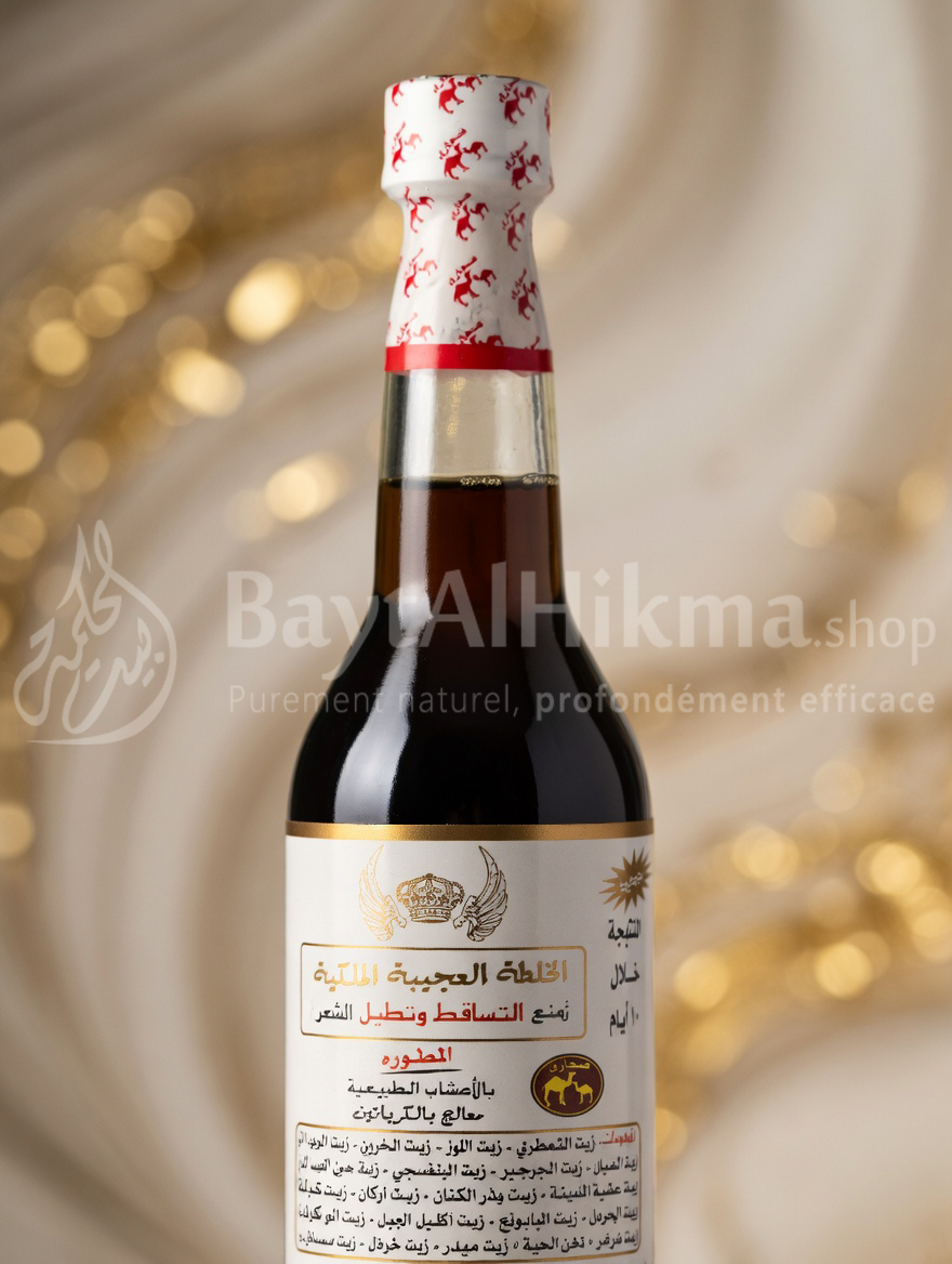 Huile Capillaire "Mélange Magique Royal" (Sahari) - Anti-Chute, Pousse & Kératine - الخلطة العجيبة الملكية من صحاري - لمنع تساقط الشعر وتطويله (بالكيراتين)