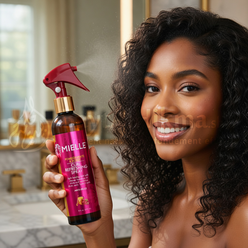 Spray Rafraîchissant pour Boucles Mielle - Grenade & Miel (Pomegranate & Honey) - بخاخ منعش لتجديد تجعيدات الشعر مييل - بالرمان والعسل