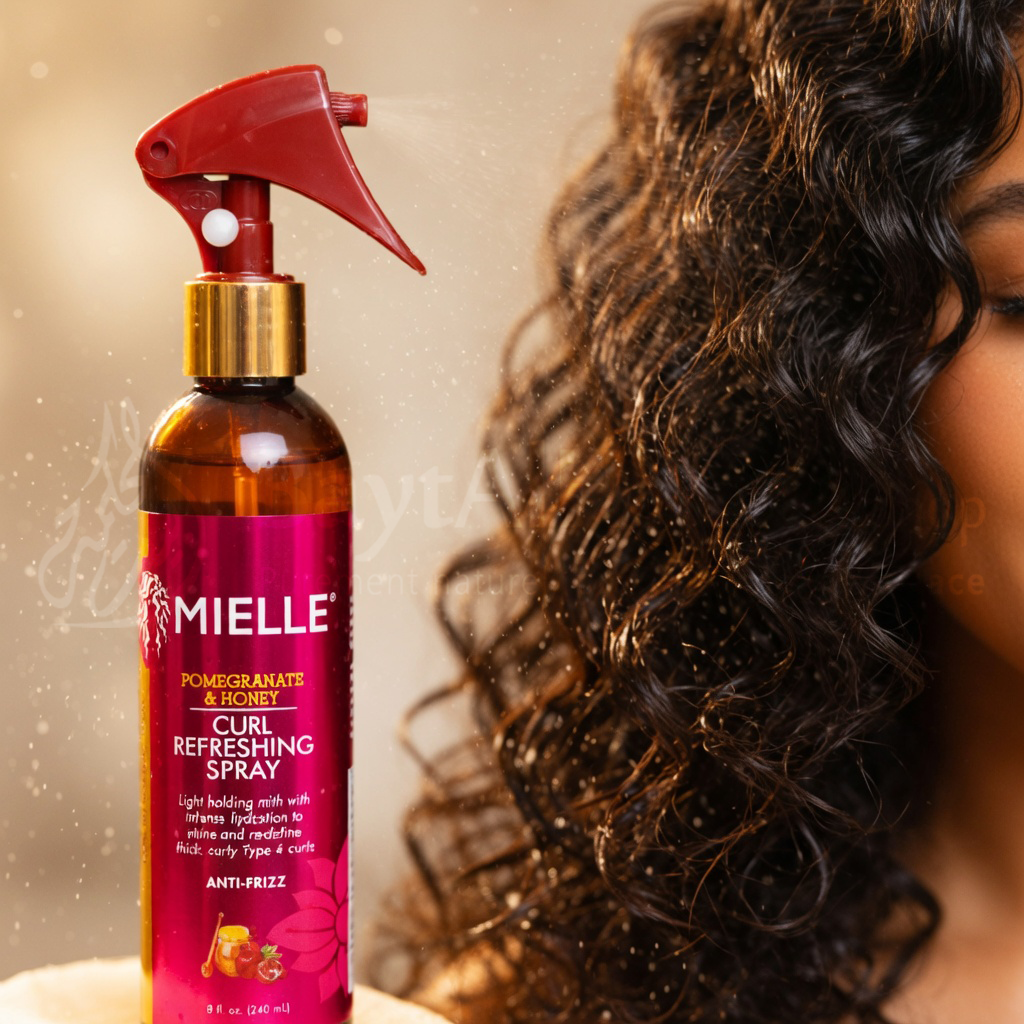 Spray Rafraîchissant pour Boucles Mielle - Grenade & Miel (Pomegranate & Honey) - بخاخ منعش لتجديد تجعيدات الشعر مييل - بالرمان والعسل