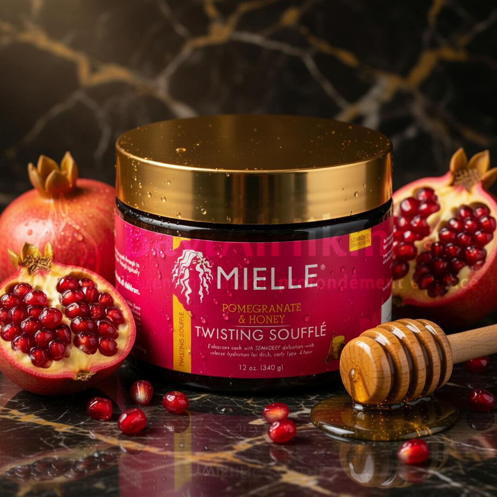Mielle Organics - Pomegranate & Honey Twisting Soufflé (Soufflé Coiffant Grenade & Miel) - 340g - ميلي أورجانيكس - سوفليه التصفيف بالرمان والعسل