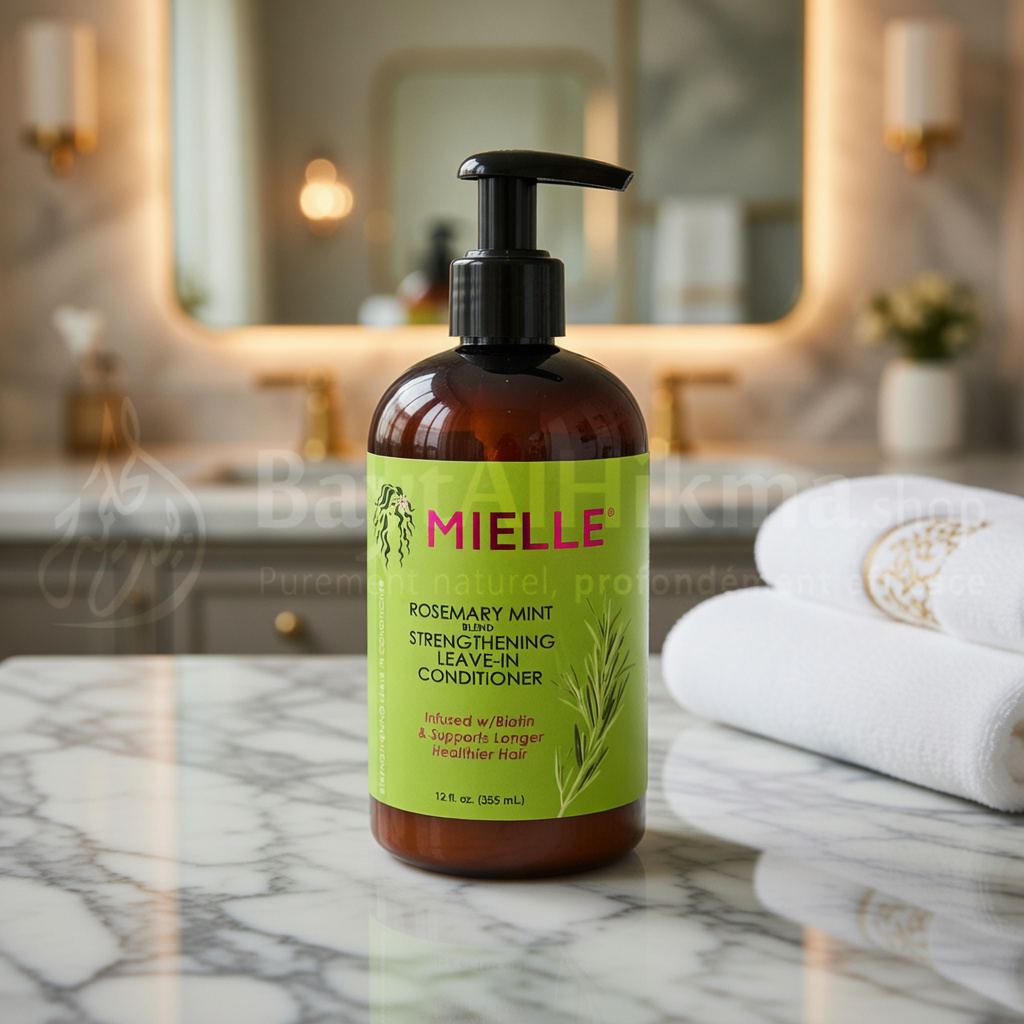 Mielle Organics - Après-shampoing sans rinçage fortifiant Romarin & Menthe (355 ml) - مييل أورجانيكس - بلسم ليف إن (يُترك على الشعر) مقوي بإكليل الجبل والنعناع (355 مل)