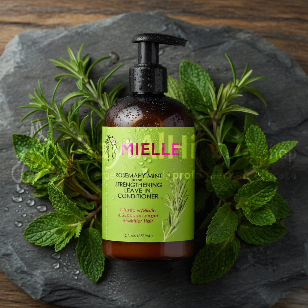 Mielle Organics - Après-shampoing sans rinçage fortifiant Romarin & Menthe (355 ml) - مييل أورجانيكس - بلسم ليف إن (يُترك على الشعر) مقوي بإكليل الجبل والنعناع (355 مل)