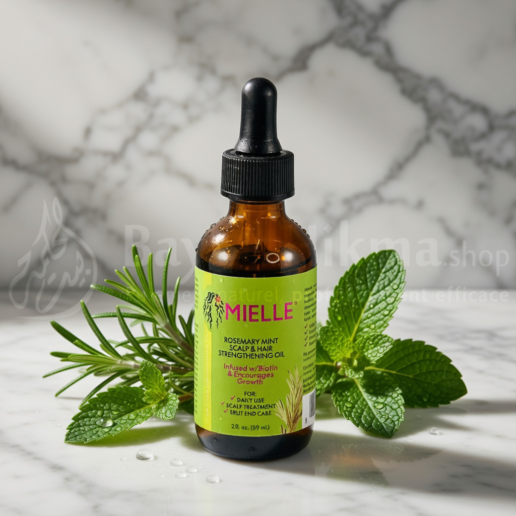 Mielle Organics - Huile Fortifiante Romarin et Menthe (Scalp & Hair Strengthening Oil) - 59ml - زيت ميلي (Mielle) لإكليل الجبل والنعناع لتقوية فروة الرأس والشعر - 59 مل