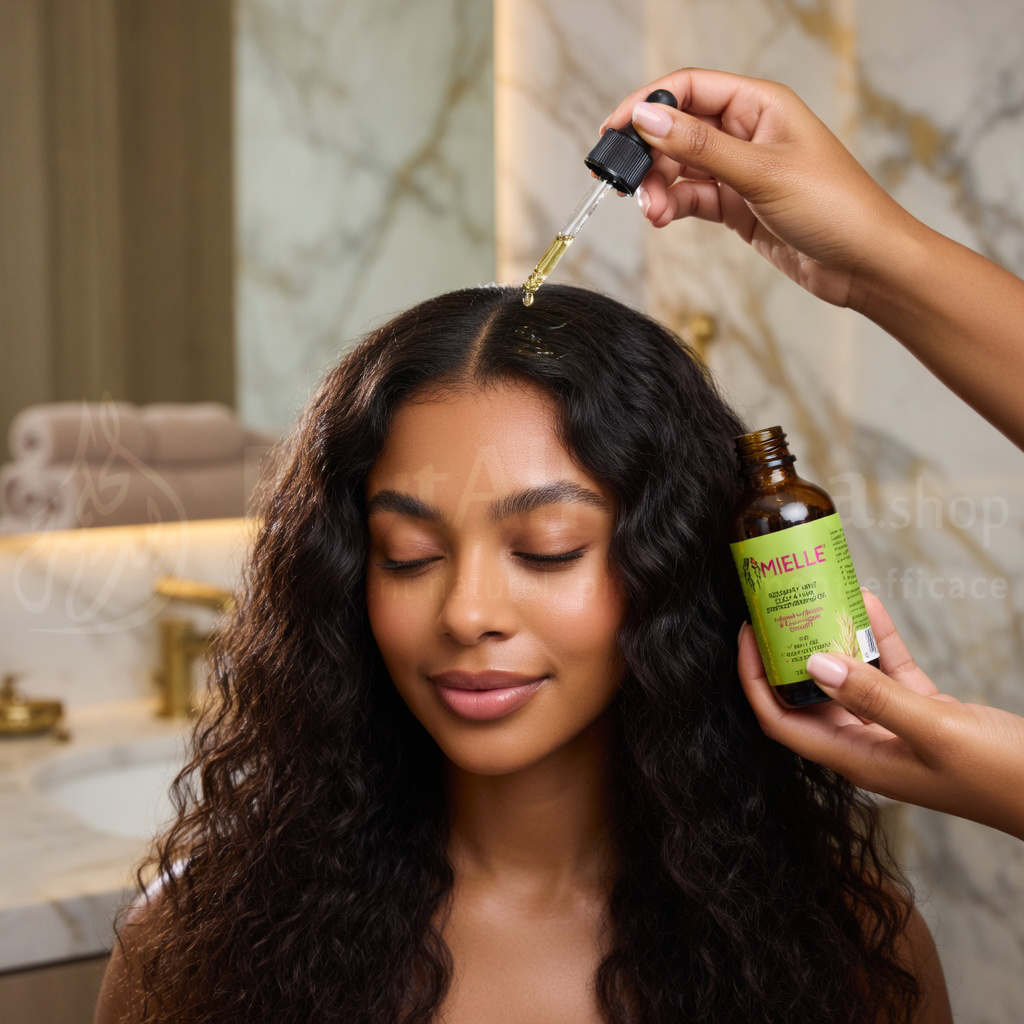 Mielle Organics - Huile Fortifiante Romarin et Menthe (Scalp & Hair Strengthening Oil) - 59ml - زيت ميلي (Mielle) لإكليل الجبل والنعناع لتقوية فروة الرأس والشعر - 59 مل