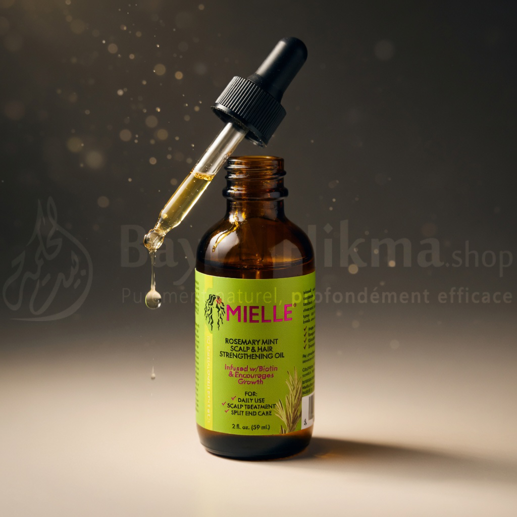 Mielle Organics - Huile Fortifiante Romarin et Menthe (Scalp & Hair Strengthening Oil) - 59ml - زيت ميلي (Mielle) لإكليل الجبل والنعناع لتقوية فروة الرأس والشعر - 59 مل