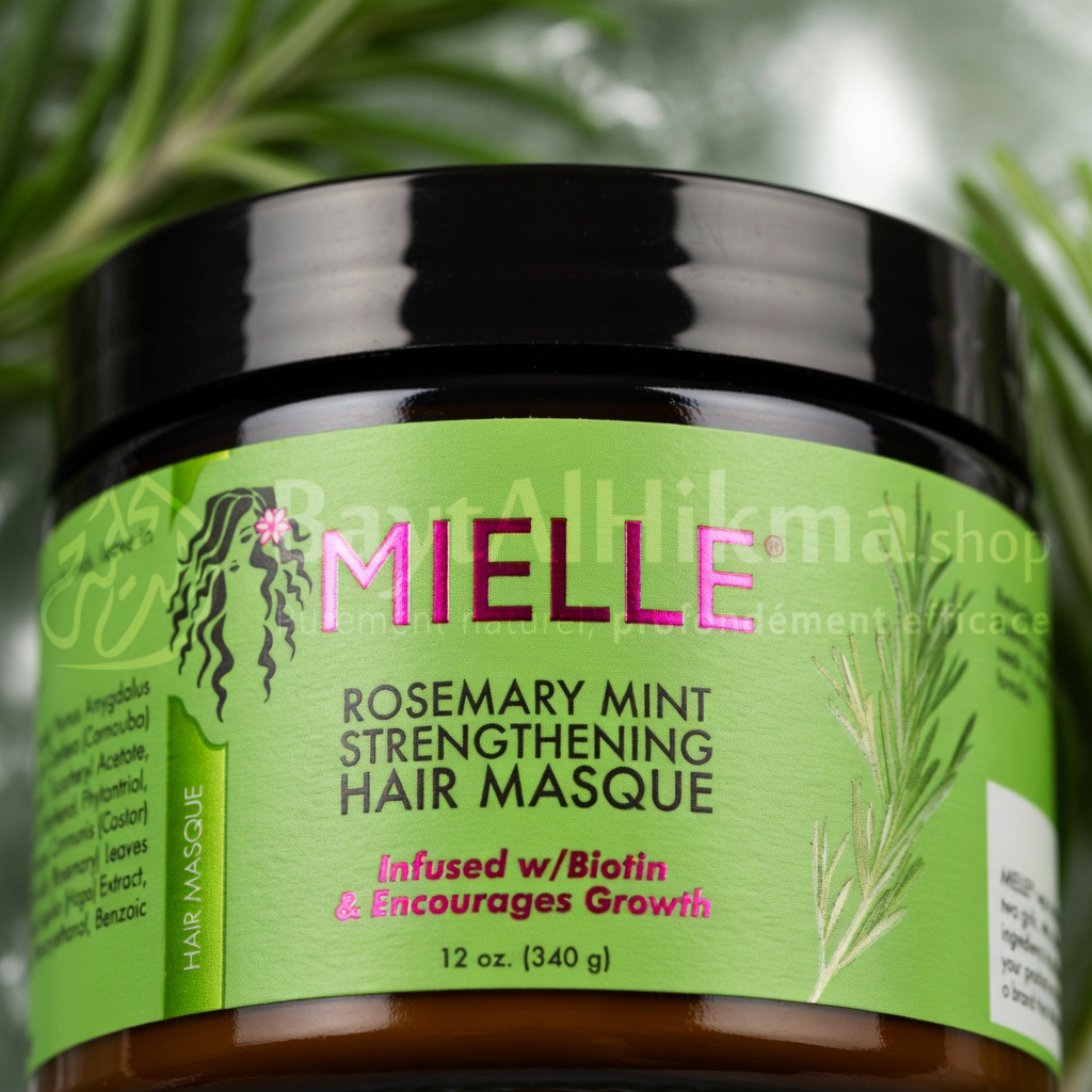 Masque Capillaire Fortifiant Romarin & Menthe - Mielle Organics (340g) - ماسك تقوية الشعر بالروزماري والنعناع - مييل أورجانيكس (340 جم)