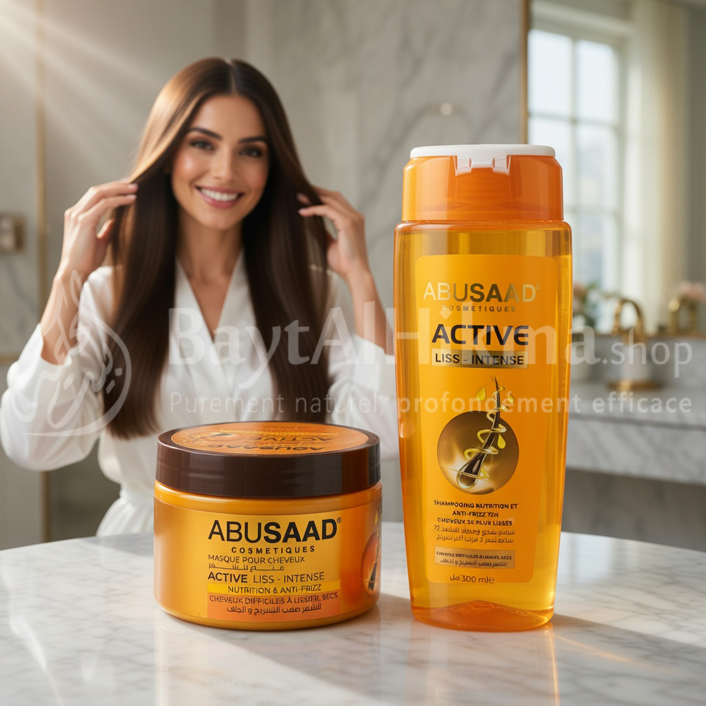 Pack Abusaad Active Liss-Intense (Shampooing 300ml + Masque) - Nutrition & Anti-Frisottis