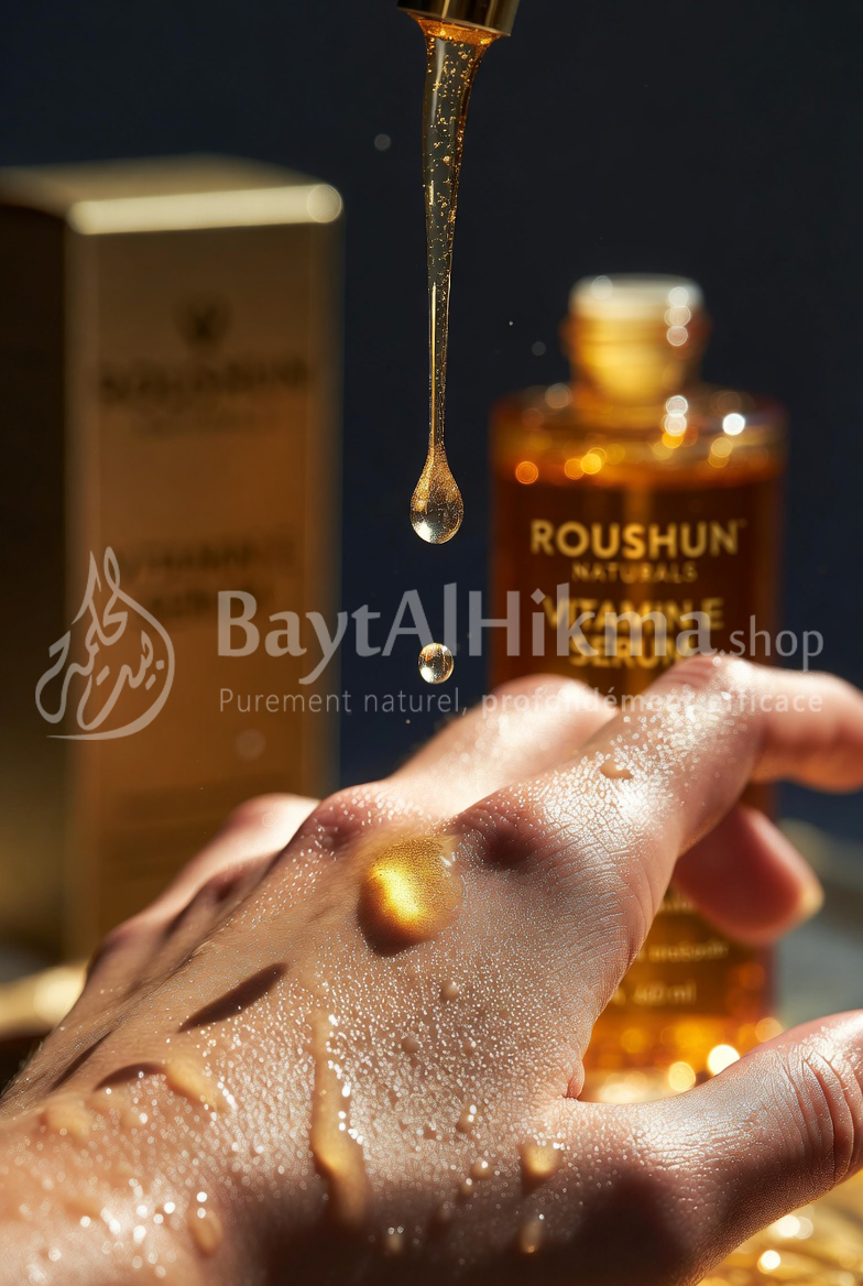 Sérum à la Vitamine E Roushun Naturals - Haute Concentration 70,000 IU - 30ml - سيروم فيتامين E