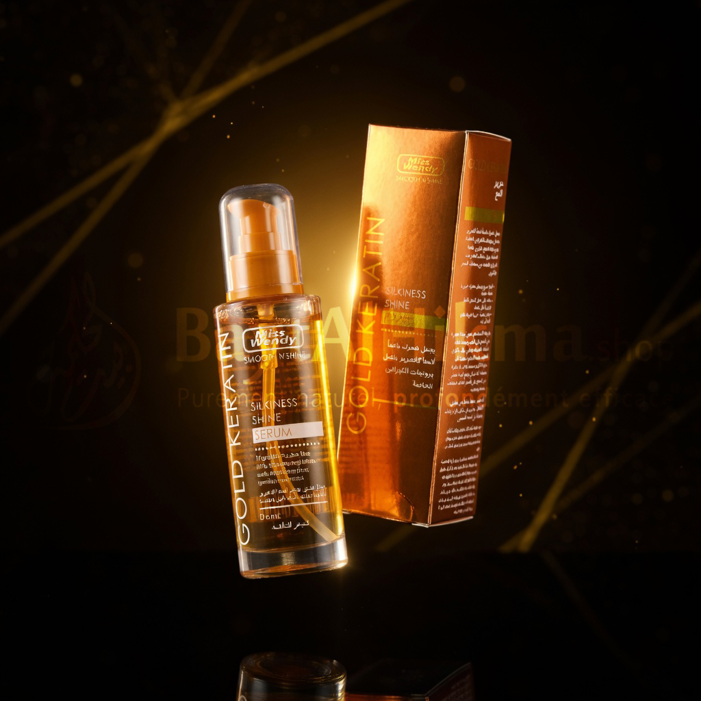 Sérum Capillaire Gold Keratin "Smooth'N Shine" - Miss Wendy - سيروم الشعر بالكيراتين الذهبي لترطيب ولمعان فائق - ميس ويندي