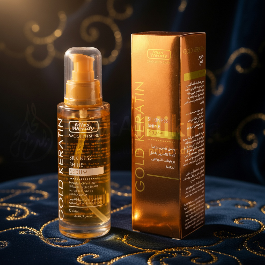Sérum Capillaire Gold Keratin "Smooth'N Shine" - Miss Wendy - سيروم الشعر بالكيراتين الذهبي لترطيب ولمعان فائق - ميس ويندي
