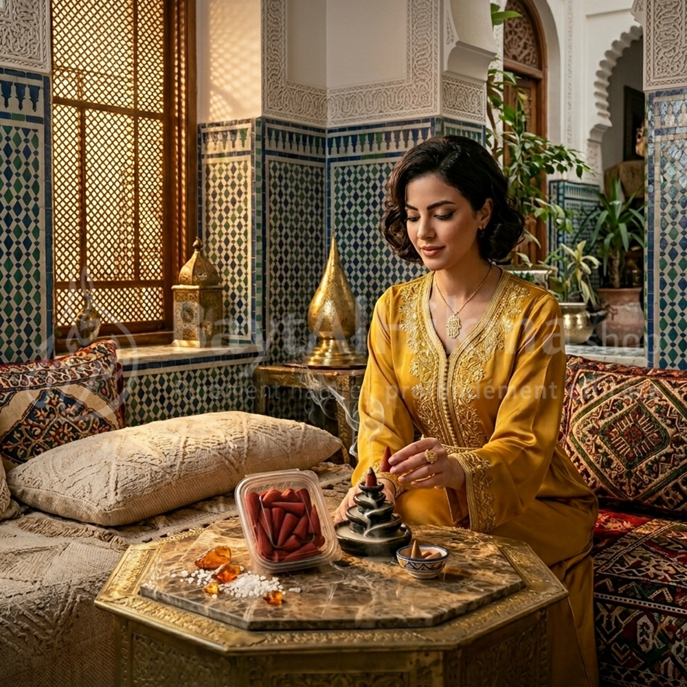 Cônes d'Encens Parfumés Premium – Rose Royale & Ambre - مخاريط بخور معطرة فاخرة – الورد الملكي والعنبر