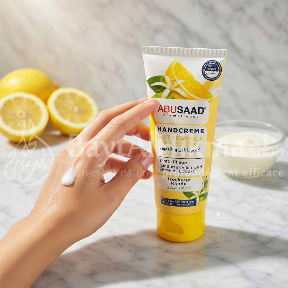 Crème Mains Nourrissante Abusaad – Babeurre & Citron (75ml) - كريم اليدين أبوسعد - باللبن والليمون للعناية المكثفة