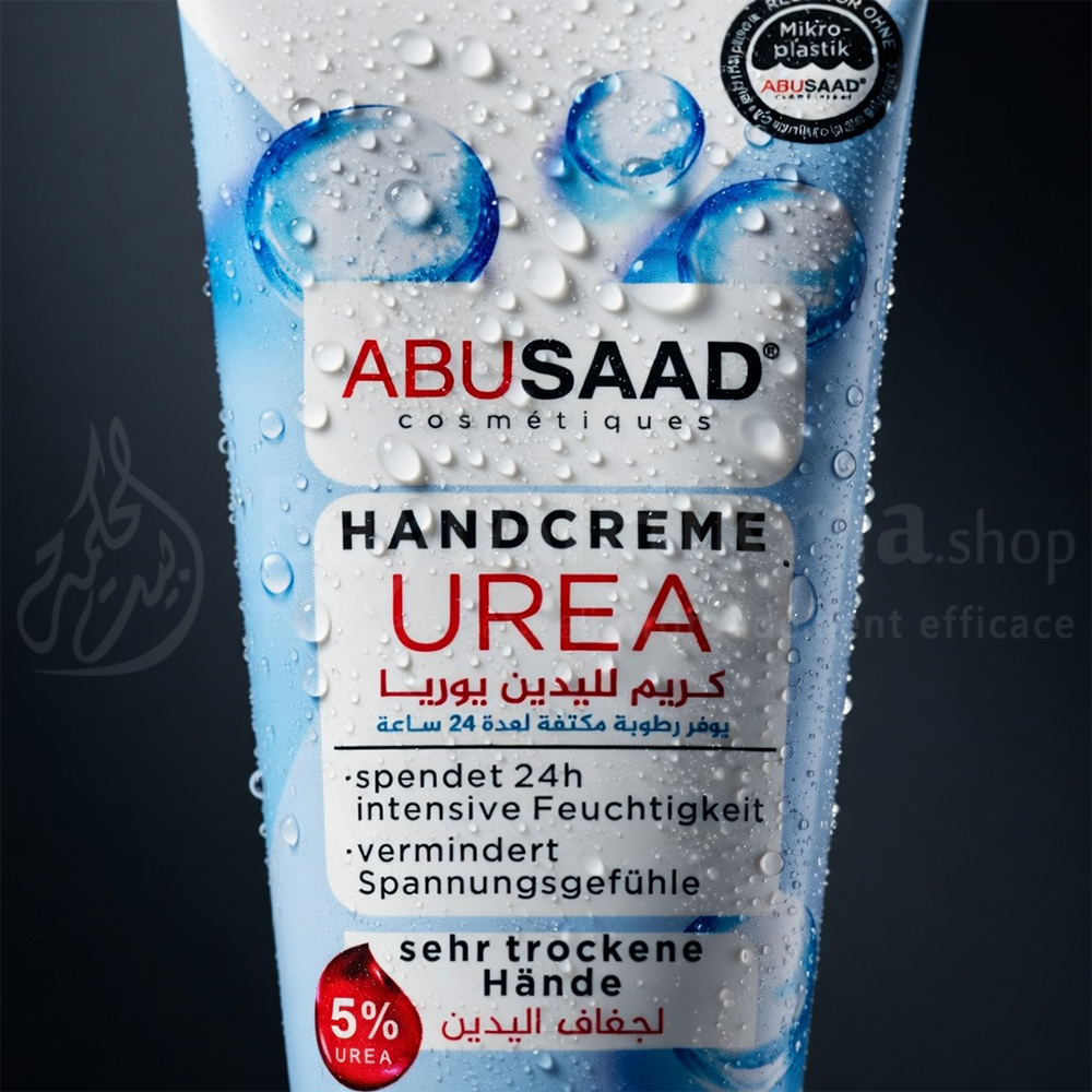 ABUSAAD Crème Mains à l'Urée 5% – Hydratation Intensive 24h – Pour Mains Très Sèches - كريم اليدين أبو سعد (ABUSAAD) باليوريا 5% – ترطيب مكثف لمدة 24 ساعة – للأيدي شديدة الجفاف