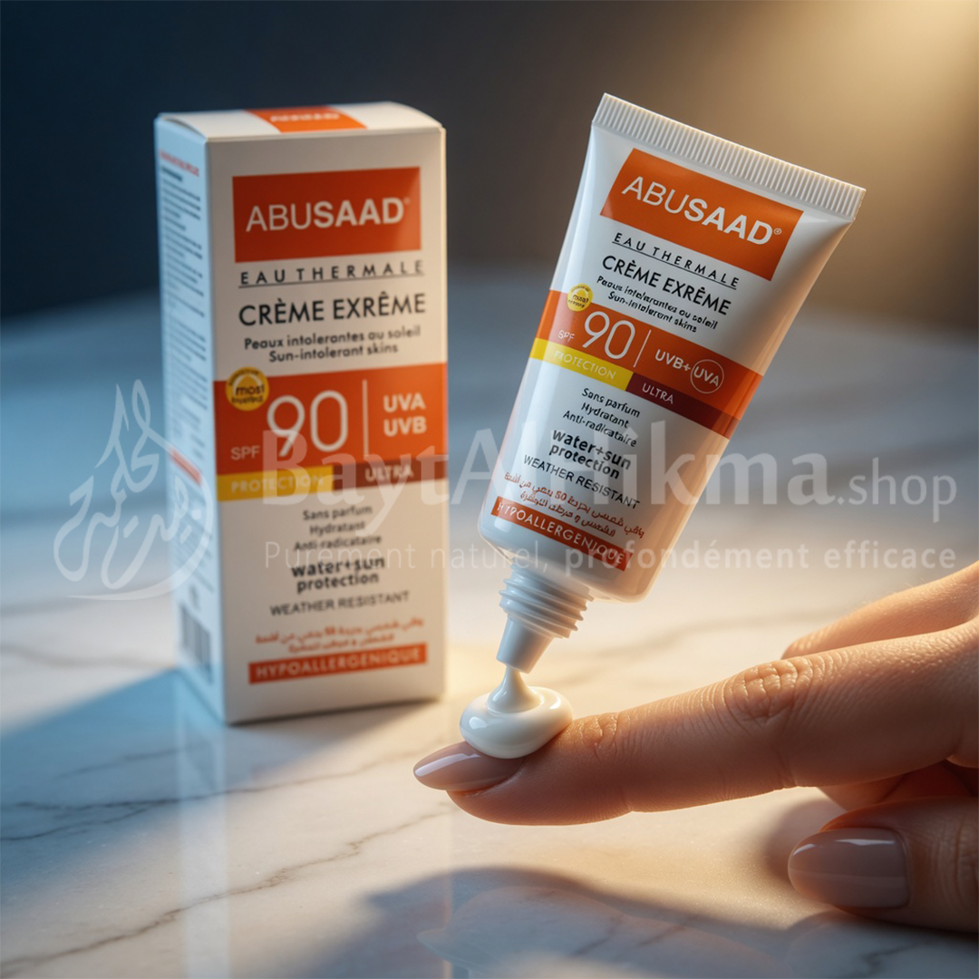 ABUSAAD - Eau Thermale Crème Extrême SPF 90 | Protection Solaire Ultra Haute - أبوسعد - كريم واقي شمس "إكستريم" +90 بالمياه الحرارية | حماية فائقة