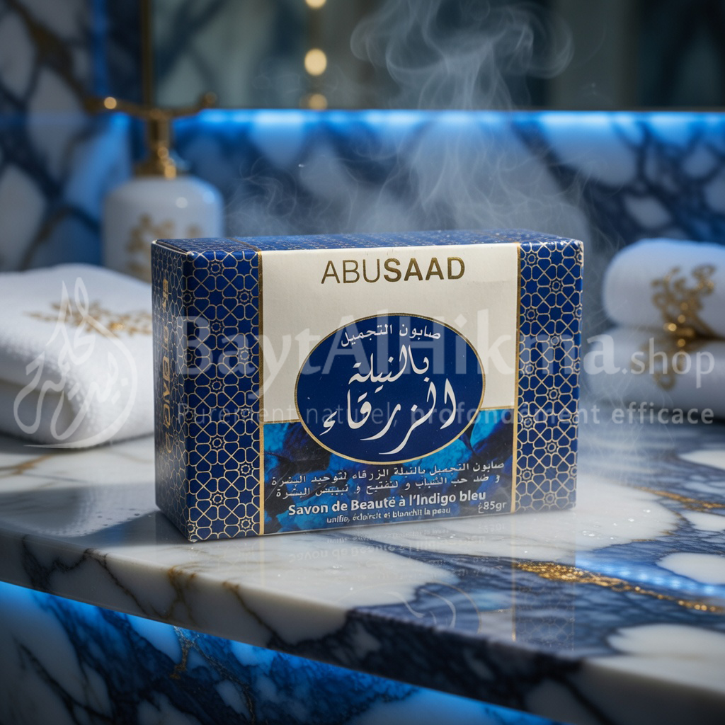 Savon de Beauté à la Nila Bleue (Indigo) - Abusaad | Éclat & Teint Unifié - 85g - صابون الجمال بالنيلة الزرقاء من "أبو سعد" | لتفتيح وتوحيد لون البشرة