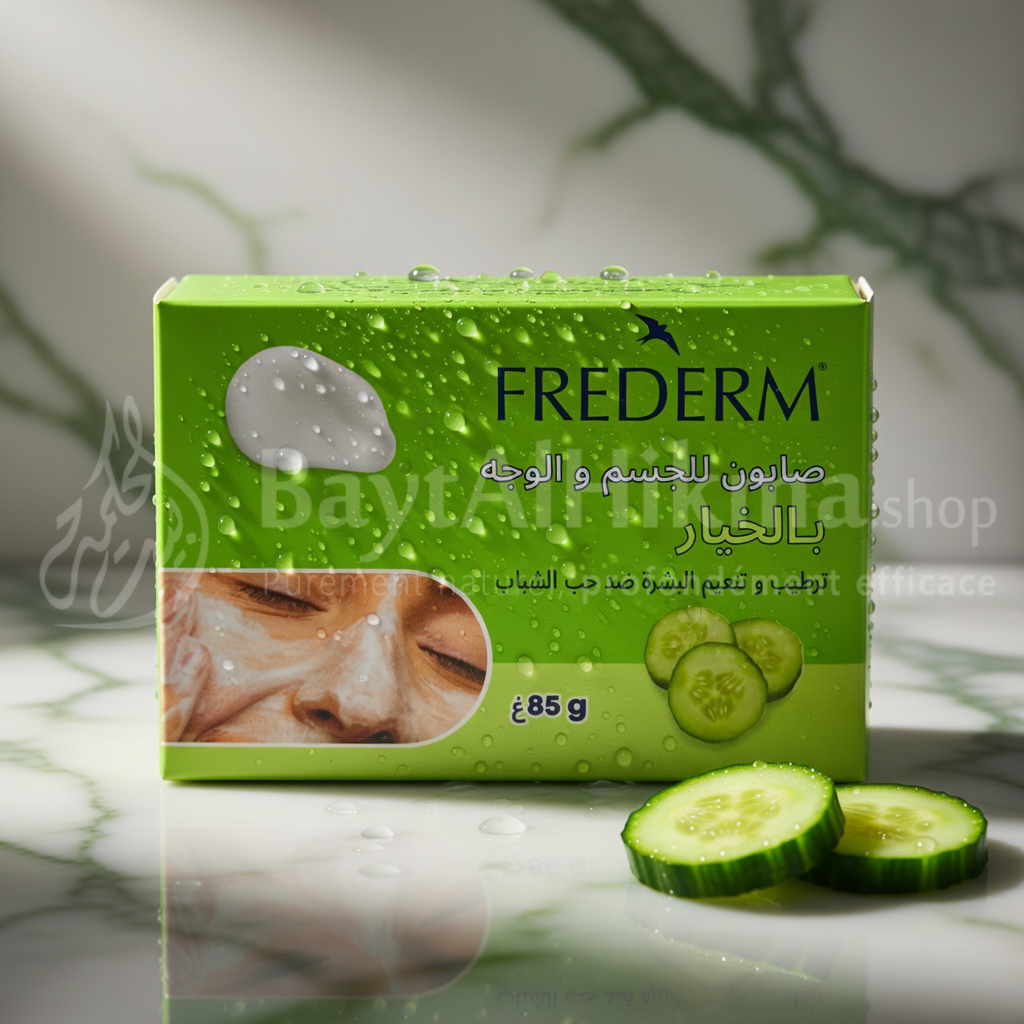 Savon FREDERM au Concombre – Éclat & Anti-Acné (85g) -