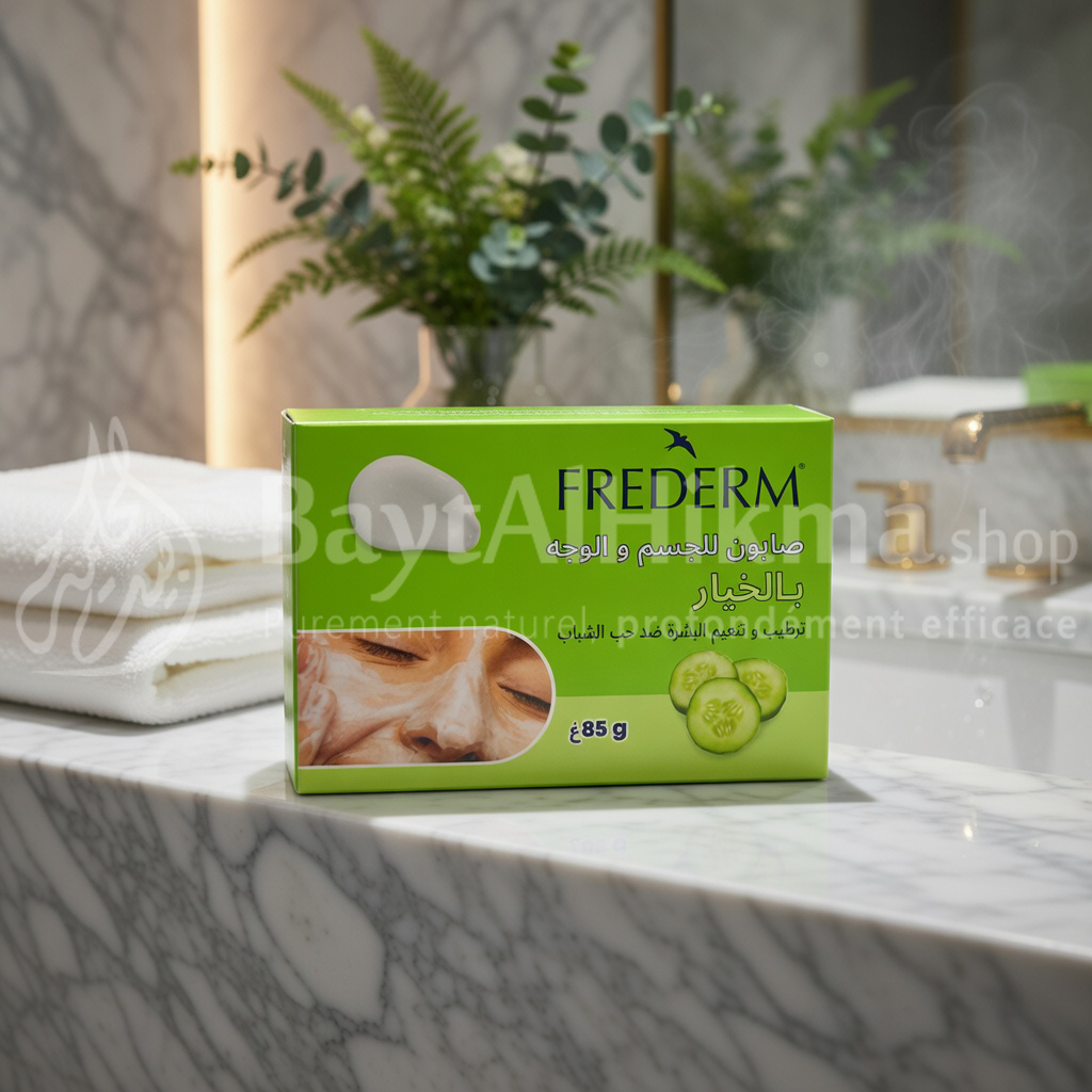 Savon FREDERM au Concombre – Éclat & Anti-Acné (85g) -