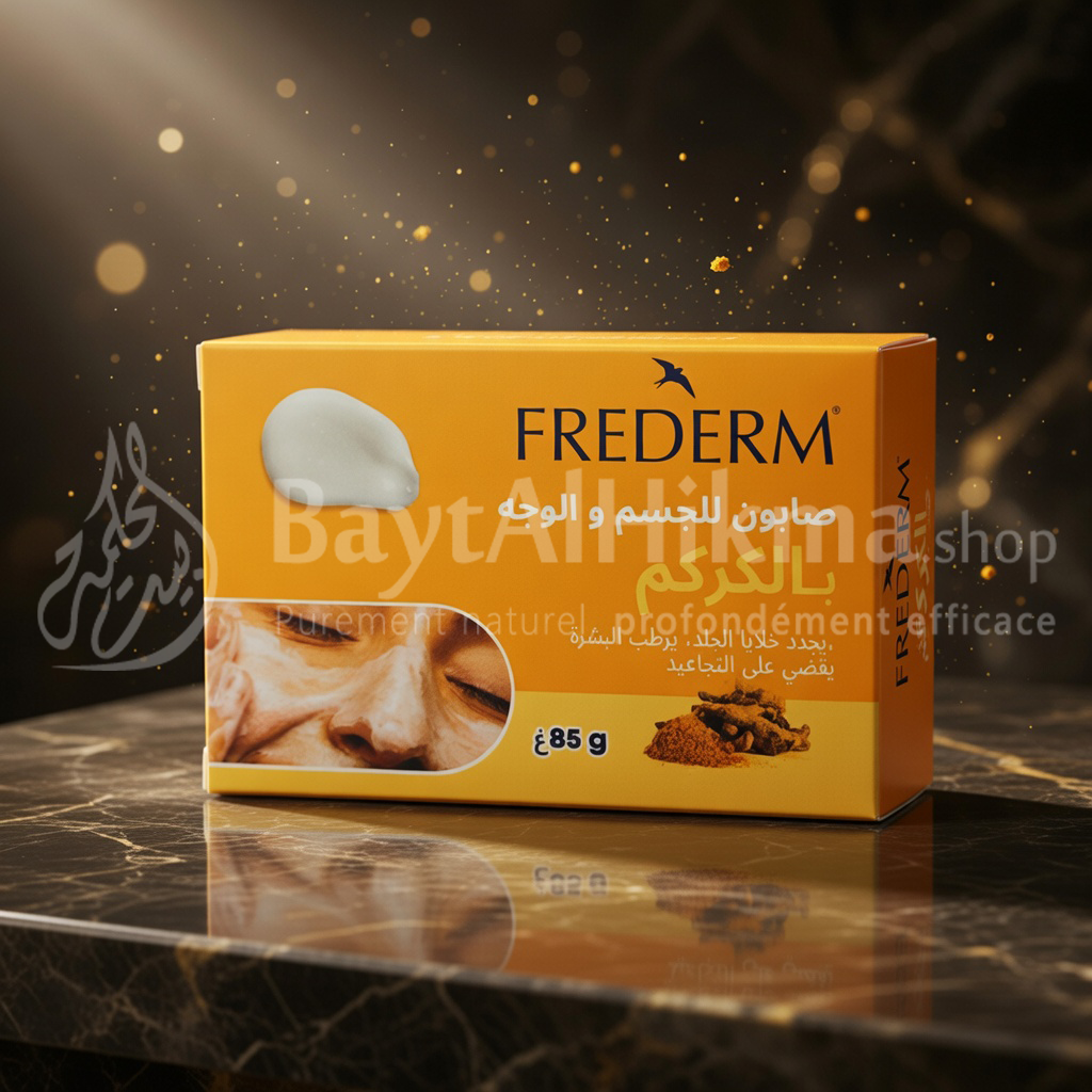 Savon au Curcuma Frederm – Éclat, Hydratation & Anti-Âge – 85g - صابون الكركم من فريديرم – لإشراقة البشرة، الترطيب ومحاربة التجاعيد