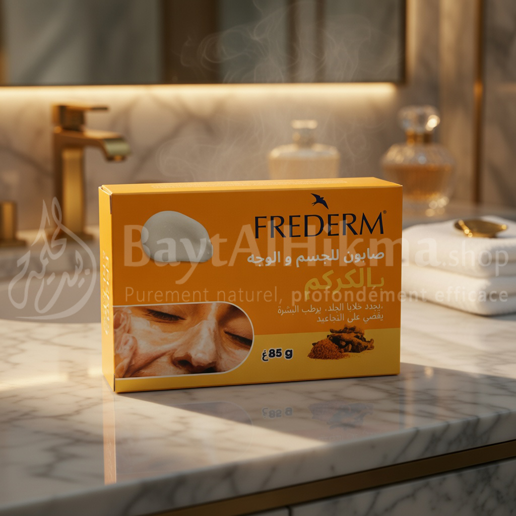 Savon au Curcuma Frederm – Éclat, Hydratation & Anti-Âge – 85g - صابون الكركم من فريديرم – لإشراقة البشرة، الترطيب ومحاربة التجاعيد