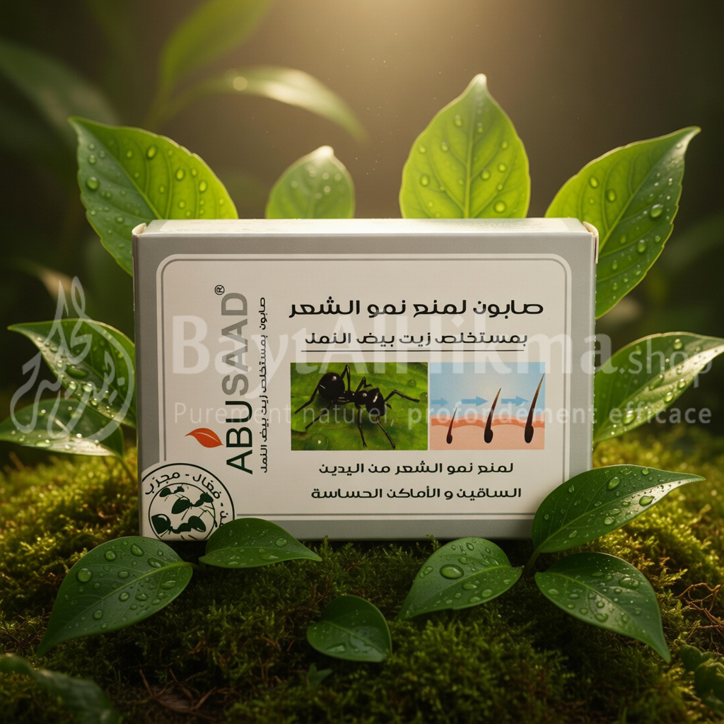Savon ABUSAAD à l'Extrait d'Huile d'Œufs de Fourmis - Réducteur de Pilosité - صابون أبو سعد لمنع نمو الشعر بمستخلص زيت بيض النمل