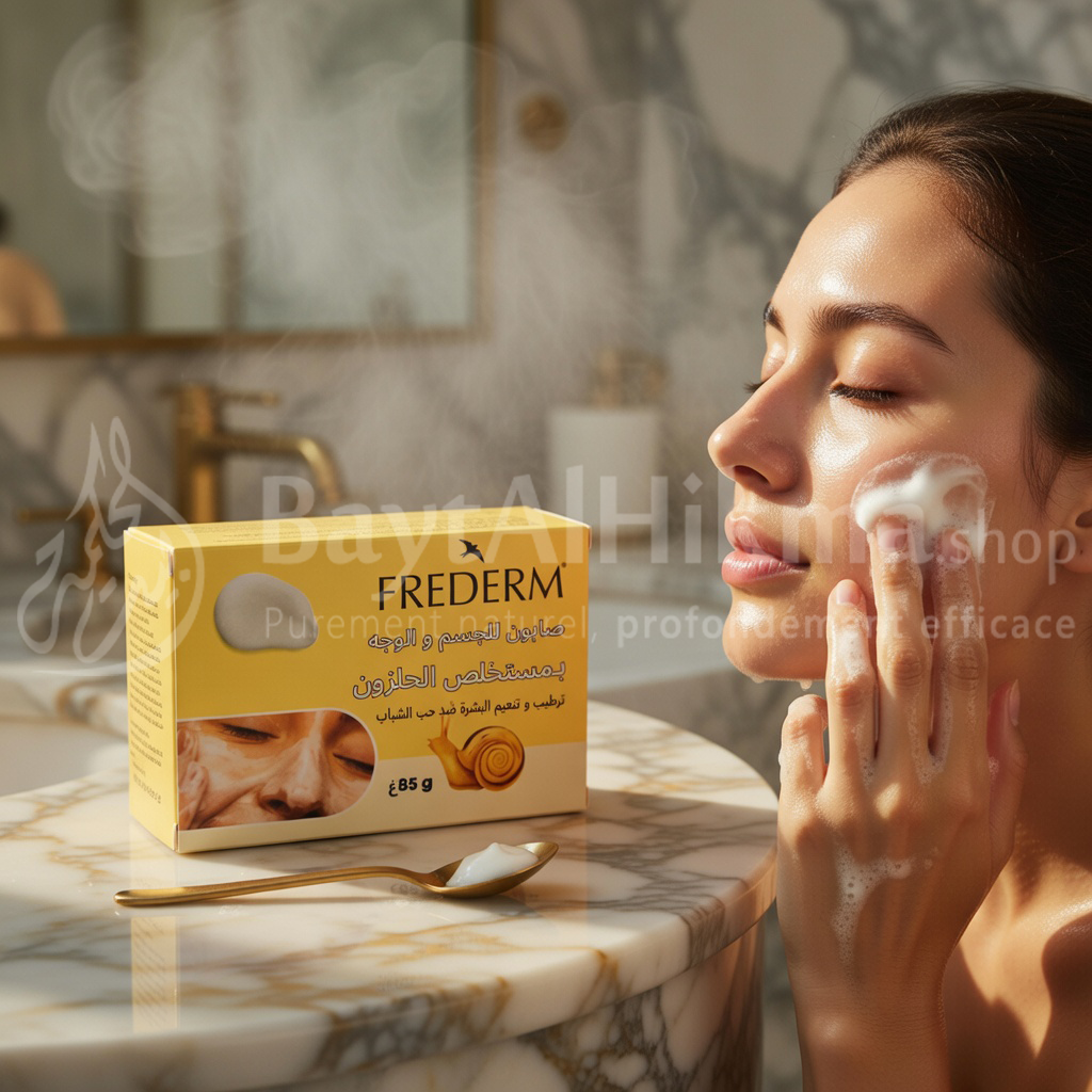 Savon FREDERM à l'Extrait de Bave d'Escargot – Anti-Acné & Hydratant (85g) - بمستخلص الحلزون – مضاد لحب الشباب ومرطب