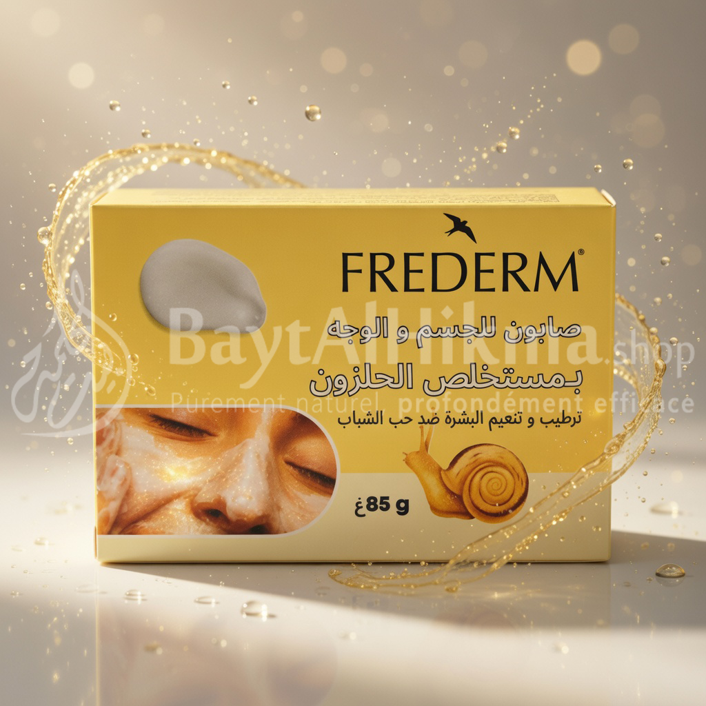 Savon FREDERM à l'Extrait de Bave d'Escargot – Anti-Acné & Hydratant (85g) - بمستخلص الحلزون – مضاد لحب الشباب ومرطب
