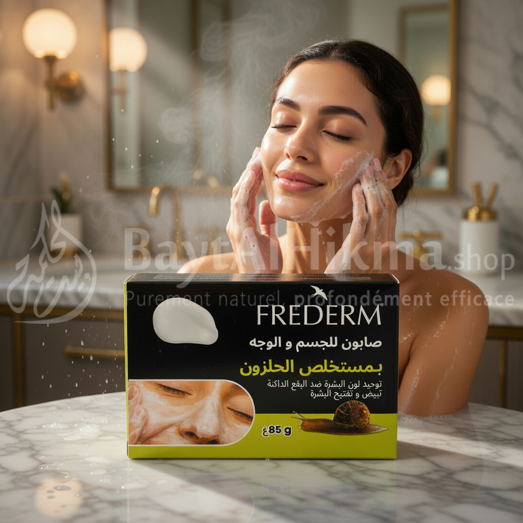 Savon FREDERM à l'Extrait d'Escargot – Anti-Taches, Éclaircissant & Unifiant (85g) - بمستخلص الحلزون – مضاد للبقع الداكنة، مبيض وموحد للون البشرة
