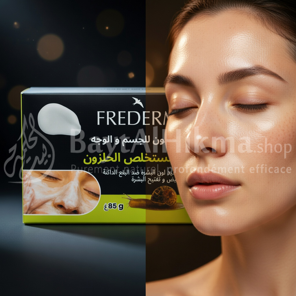 Savon FREDERM à l'Extrait d'Escargot – Anti-Taches, Éclaircissant & Unifiant (85g) - بمستخلص الحلزون – مضاد للبقع الداكنة، مبيض وموحد للون البشرة