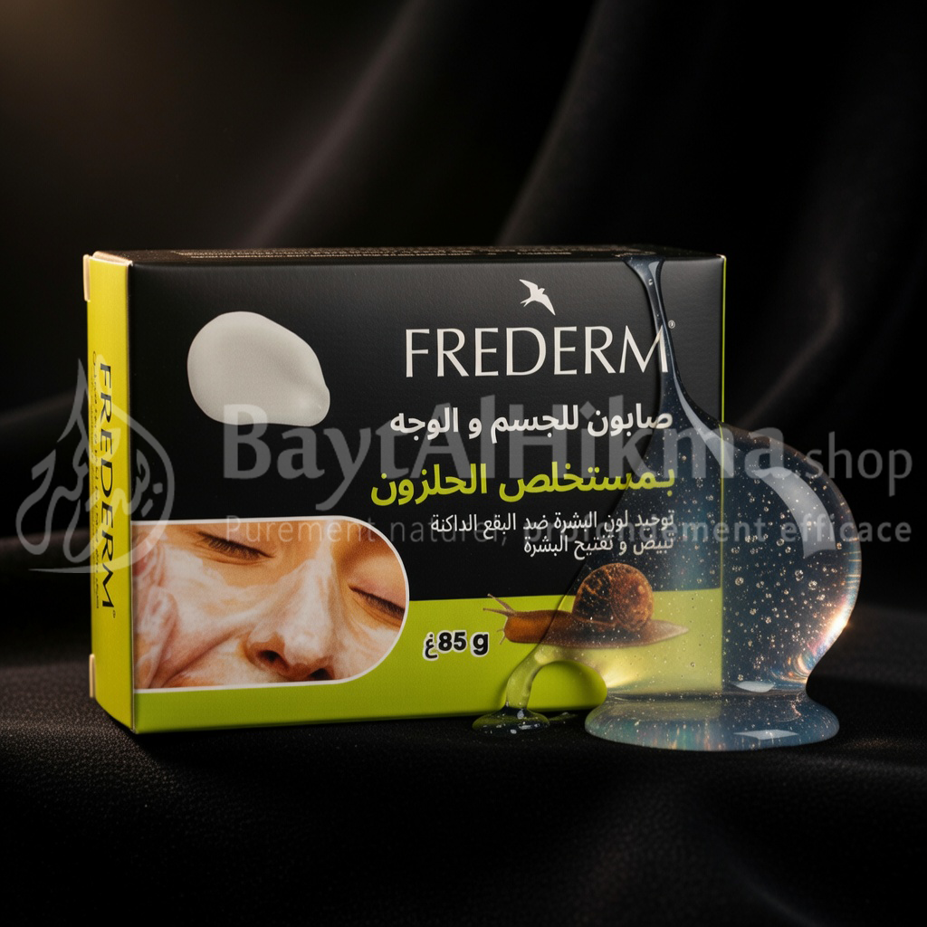 Savon FREDERM à l'Extrait d'Escargot – Anti-Taches, Éclaircissant & Unifiant (85g) - بمستخلص الحلزون – مضاد للبقع الداكنة، مبيض وموحد للون البشرة
