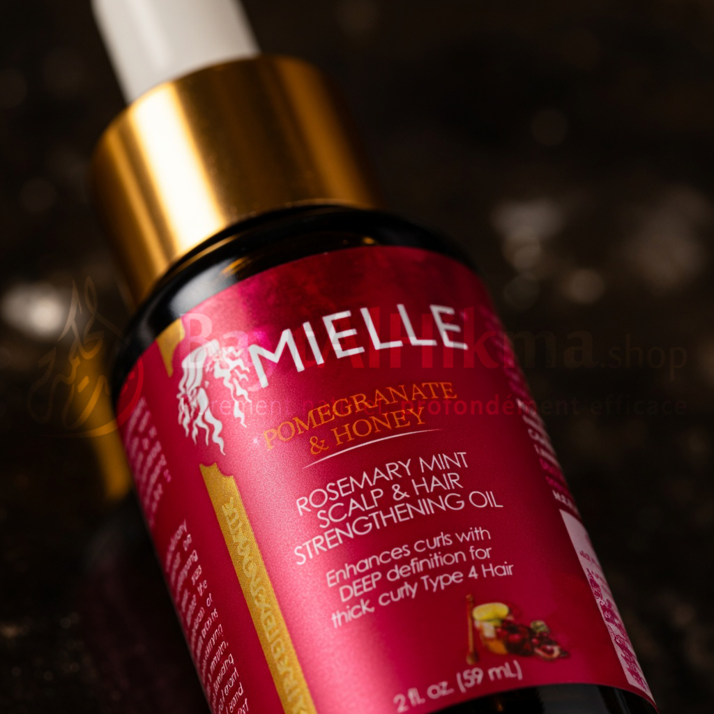 Huile Fortifiante Cuir Chevelu & Cheveux Mielle - Grenade, Miel, Romarin & Menthe (59 ml) - زيت مييل لتقوية فروة الرأس والشعر - بالرمان والعسل وإكليل الجبل والنعناع (59 مل)