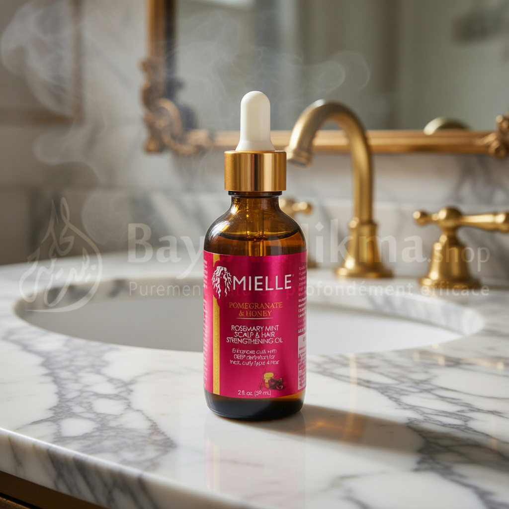 Huile Fortifiante Cuir Chevelu & Cheveux Mielle - Grenade, Miel, Romarin & Menthe (59 ml) - زيت مييل لتقوية فروة الرأس والشعر - بالرمان والعسل وإكليل الجبل والنعناع (59 مل)