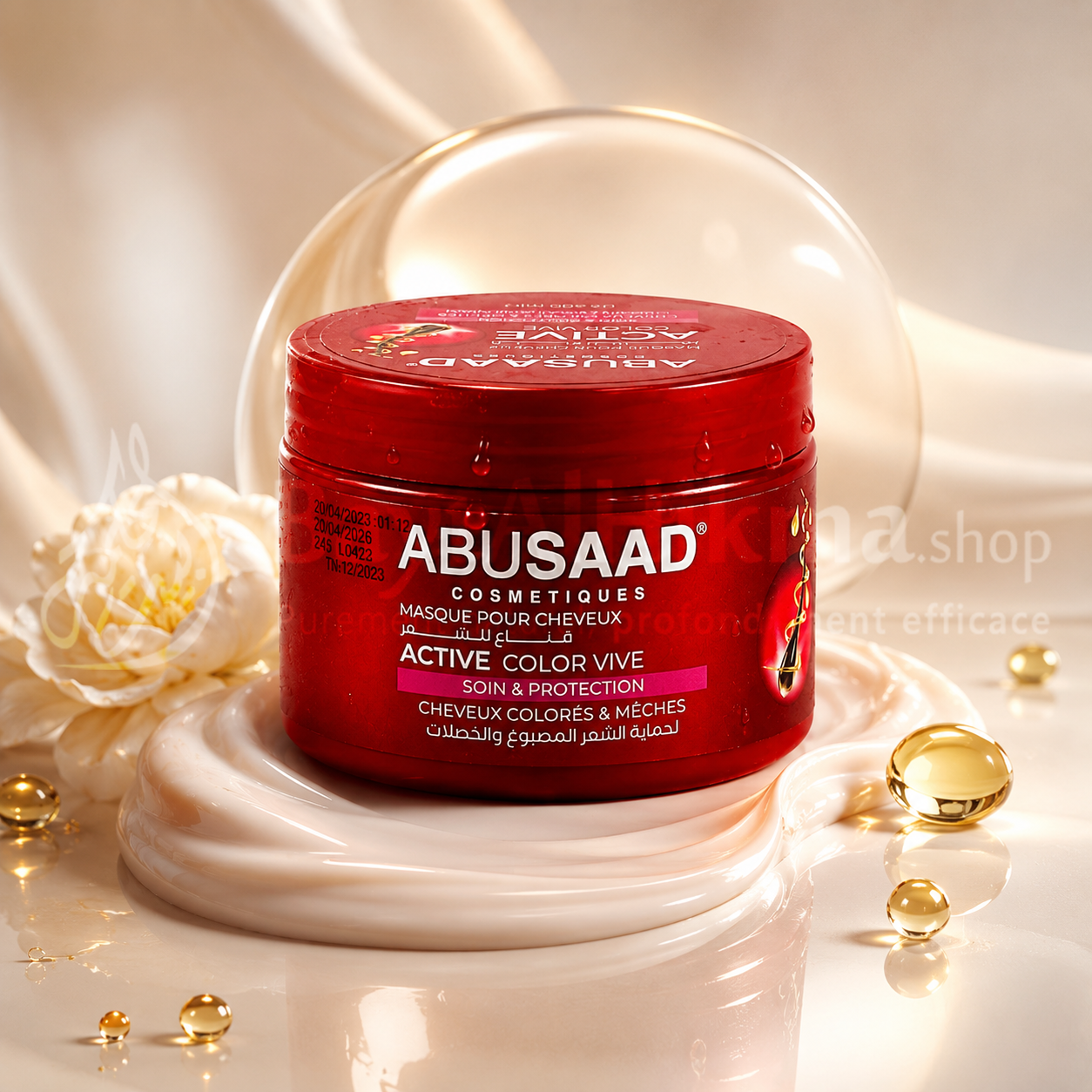 ABUSAAD - Masque Capillaire Active Color Vive - Cheveux Colorés & Mèchés - 400ml - أبو سعد - ماسك اكتيف كولور فيف للشعر المصبوغ والخصلات