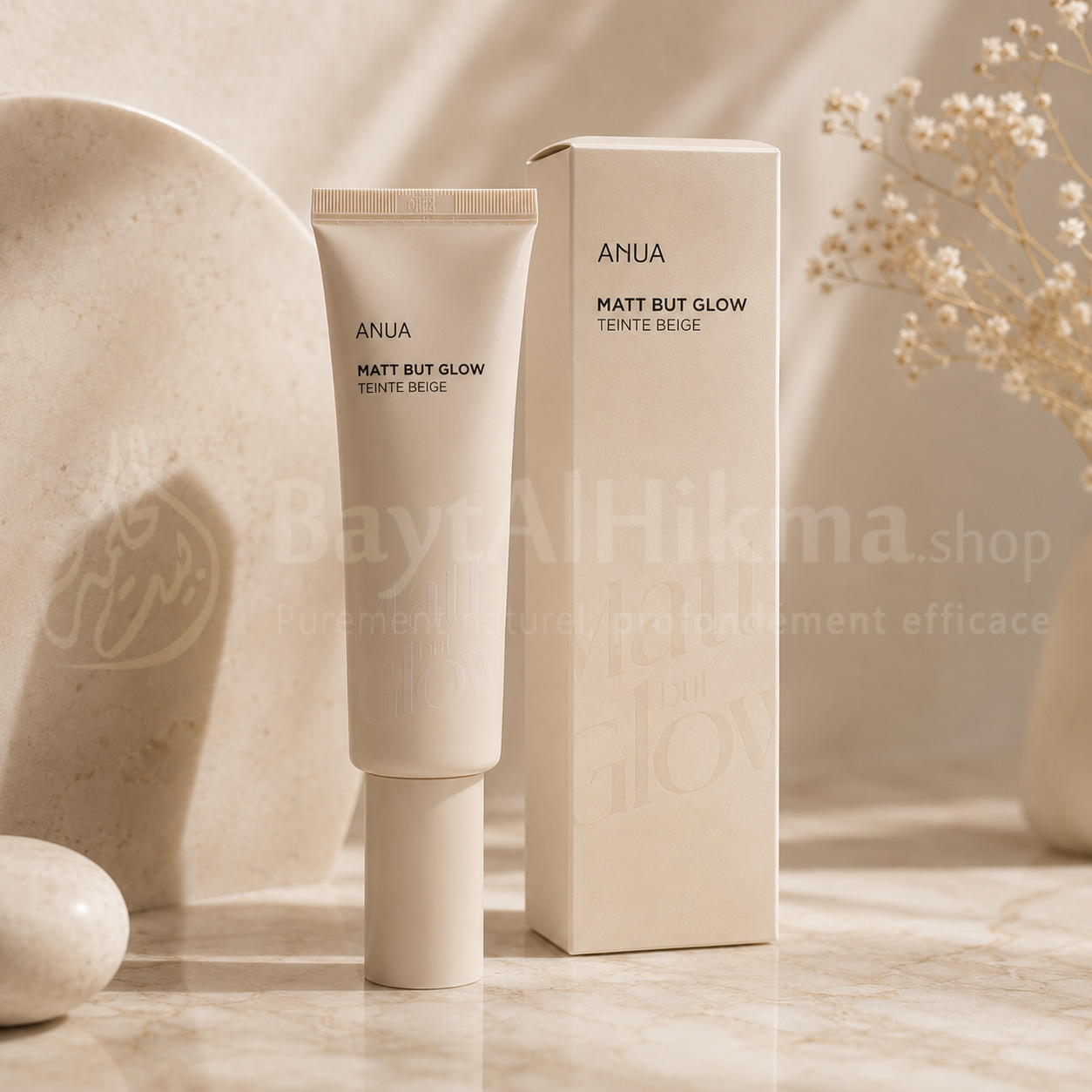 Anua - Matt But Glow Cover Beige (Crème Teintée SPF 50+ / PA++++) - 50 ml - أنوا - كريم مات بات جلو كافر بيج (كريم ملون بعامل حماية SPF 50+ / PA++++) - 50 مل