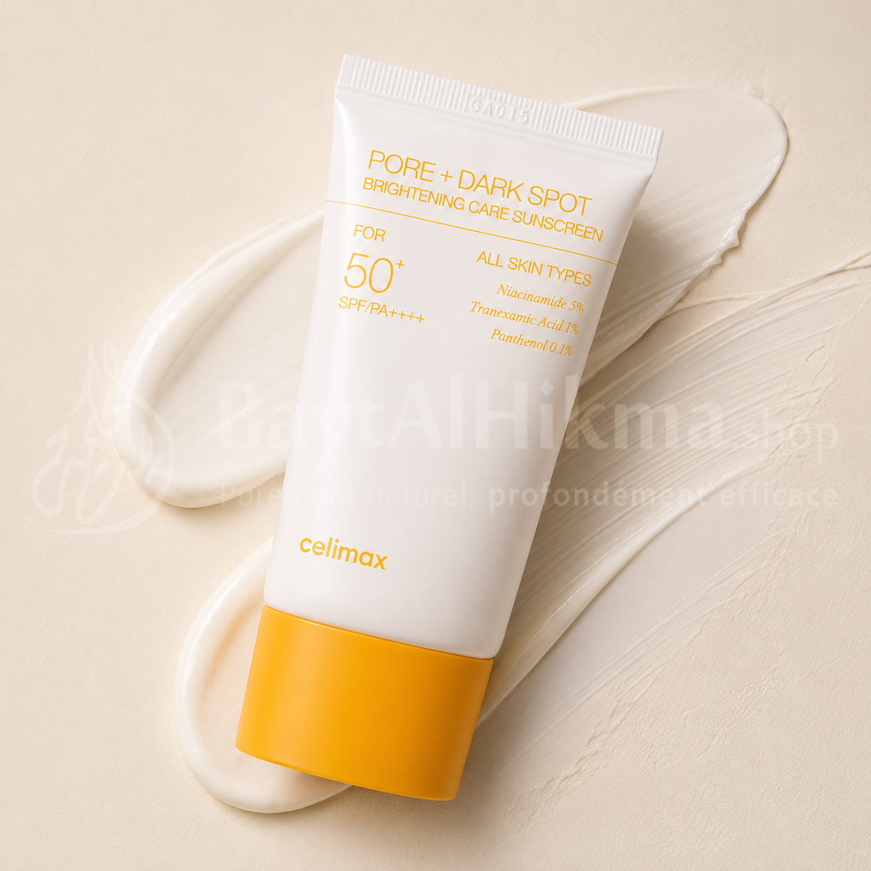 Celimax - Écran Solaire Éclaircissant Pores et Taches Brunes SPF 50+ PA++++ (Pore + Dark Spot Brightening Care Sunscreen)- سيليماكس - واقي شمس لتفتيح البشرة وتقليل المسام والبقع الداكنة SPF 50+ PA++++