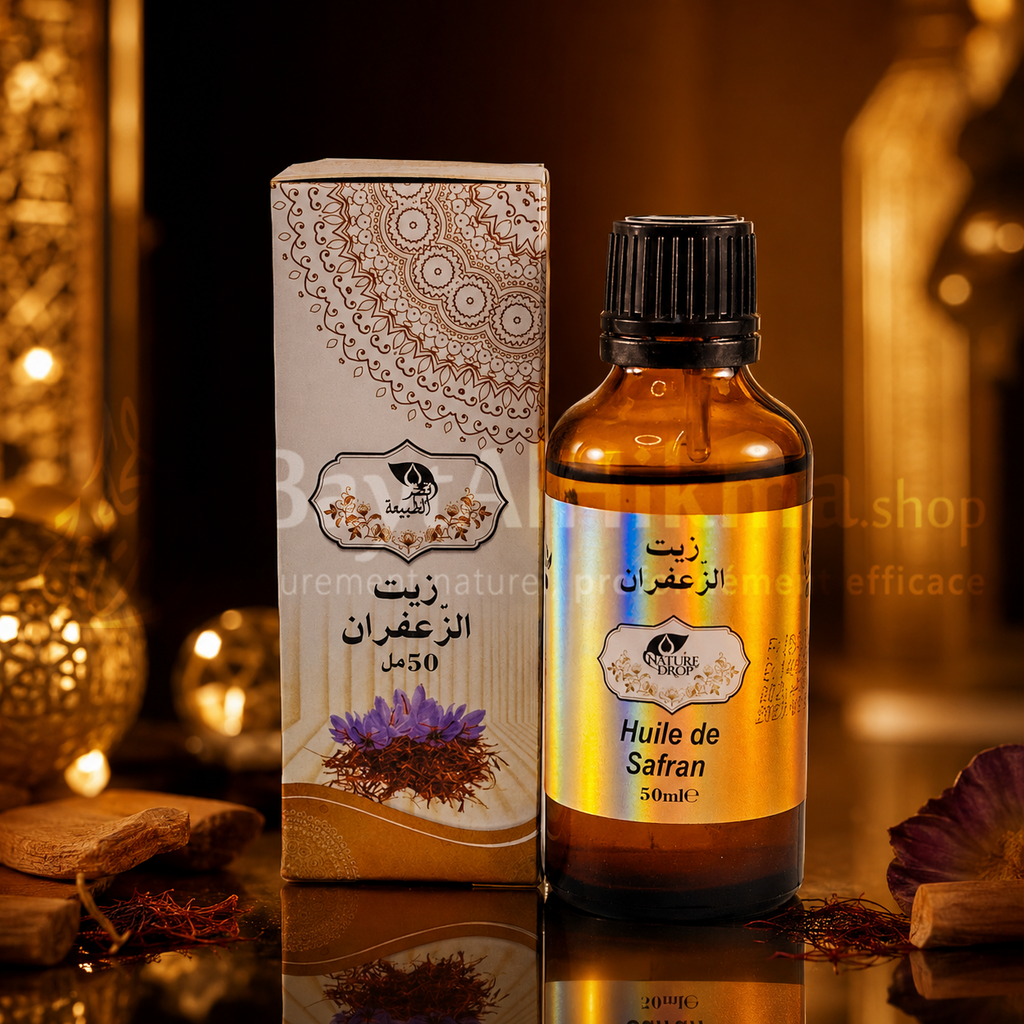 Huile de Safran Pure - Nature Drop (50ml) | Éclat & Anti-Âge - زيت الزعفران الطبيعي - قطرة الطبيعة (50 مل) | لإشراقة البشرة ومكافحة الشيخوخة