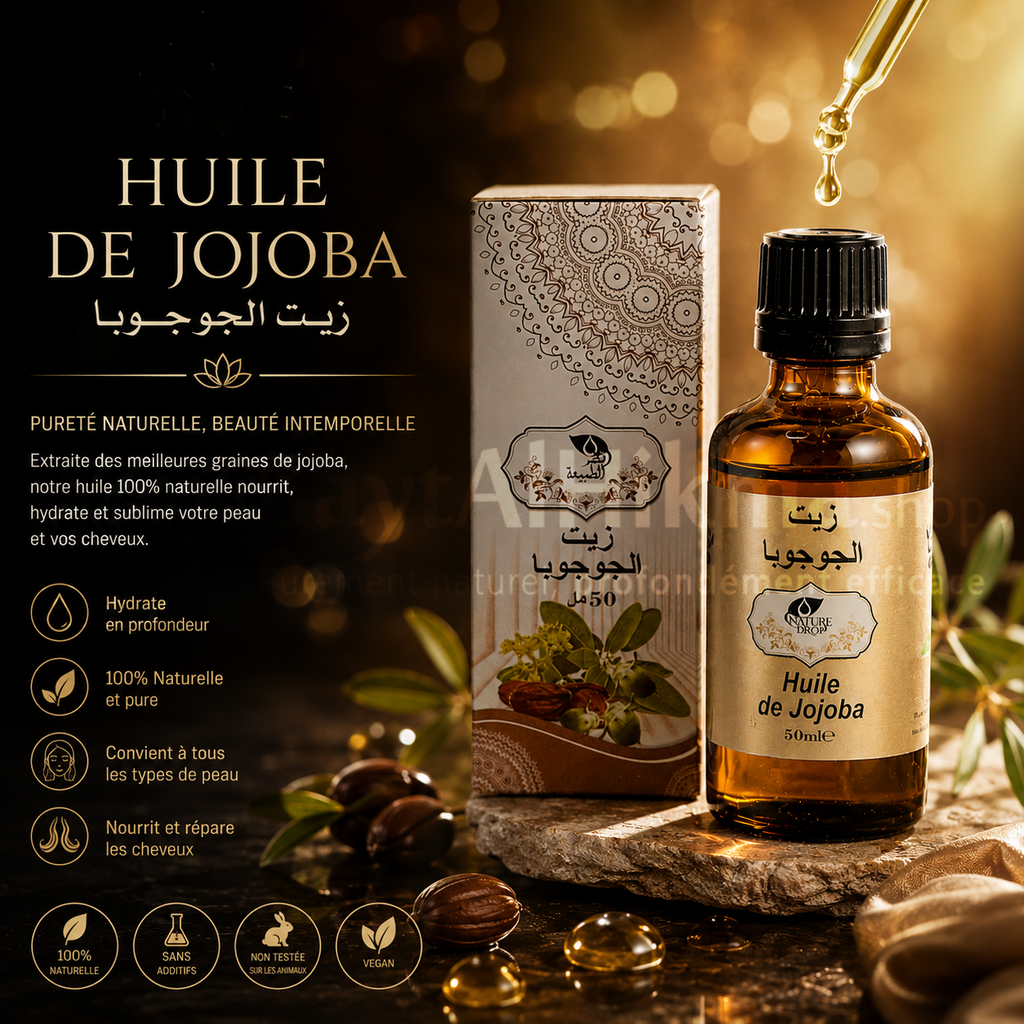Huile de Jojoba Naturelle 50ml - زيت الجوجوبا الطبيعي