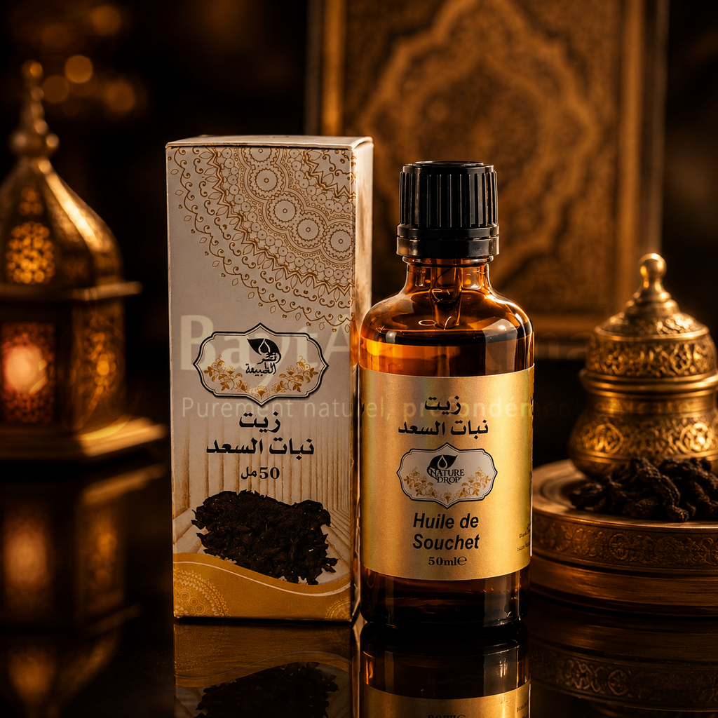 Huile de Souchet - Nature Drop (50ml) - زيت نبات السعد - قطر الطبيعة (50 مل)
