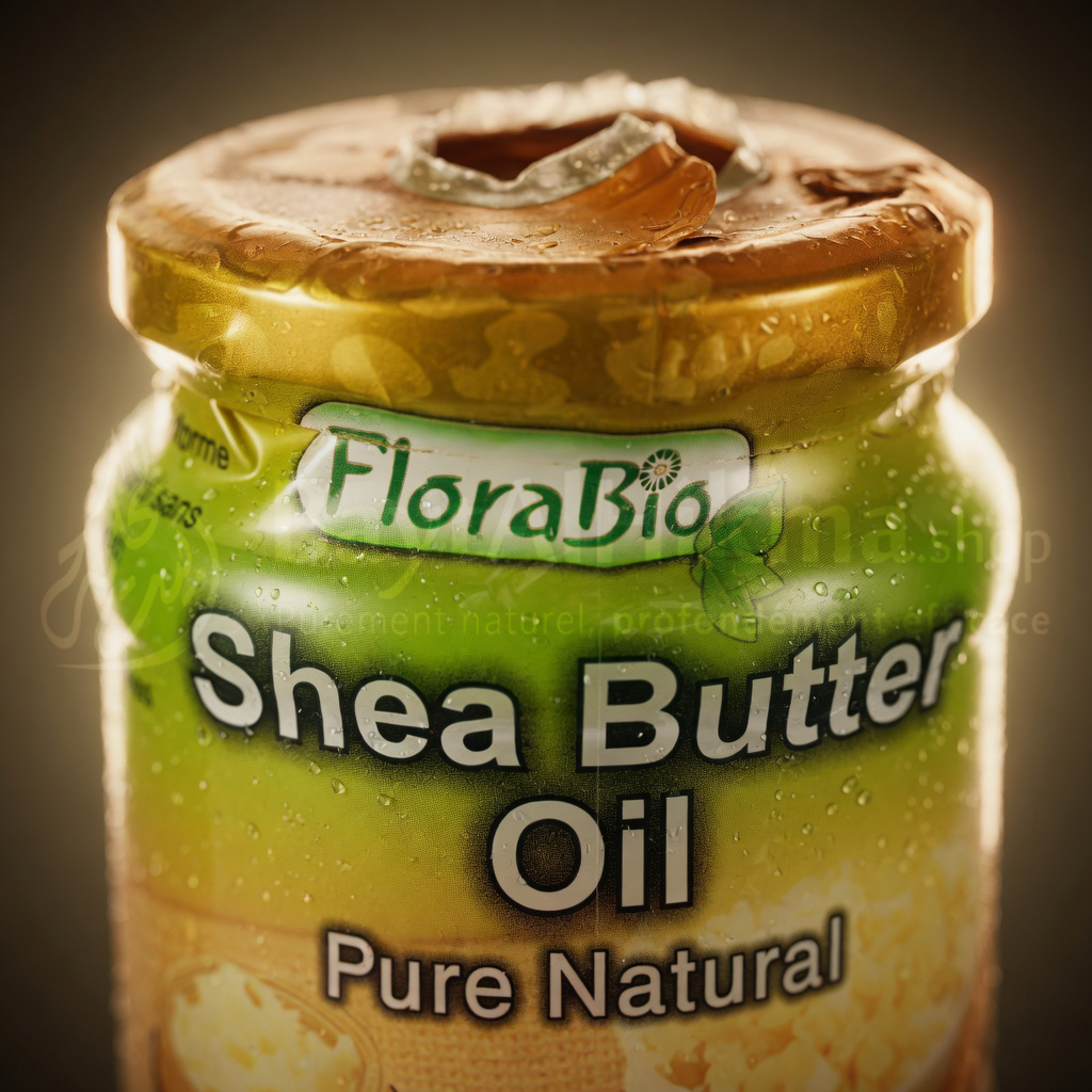 Huile de Beurre de Karité 100% Pure et Naturelle - FloraBio - زيت زبدة الشيا نقي وطبيعي 100% - فلورا بيو