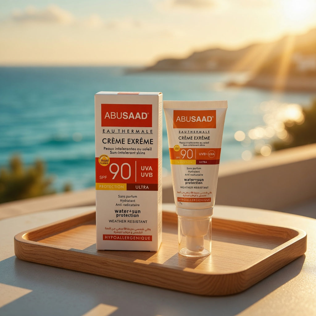 ABUSAAD - Eau Thermale Crème Extrême SPF 90 | Protection Solaire Ultra Haute - أبوسعد - كريم واقي شمس "إكستريم" +90 بالمياه الحرارية | حماية فائقة
