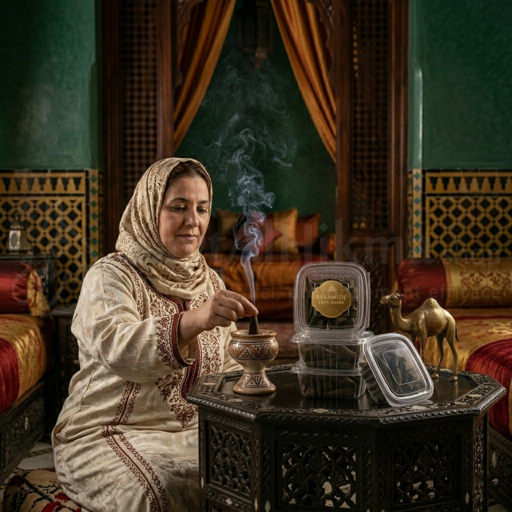 Cônes d'Encens "Pyramide" – Oud & Ambre - بخور مخروطي "هرمي" – عود وعنبر