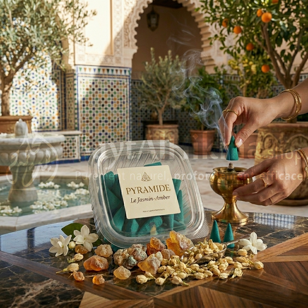 Cônes d'Encens Pyramide - Jasmin & Ambre - أقماع بخور هرمية - ياسمين وعنبر