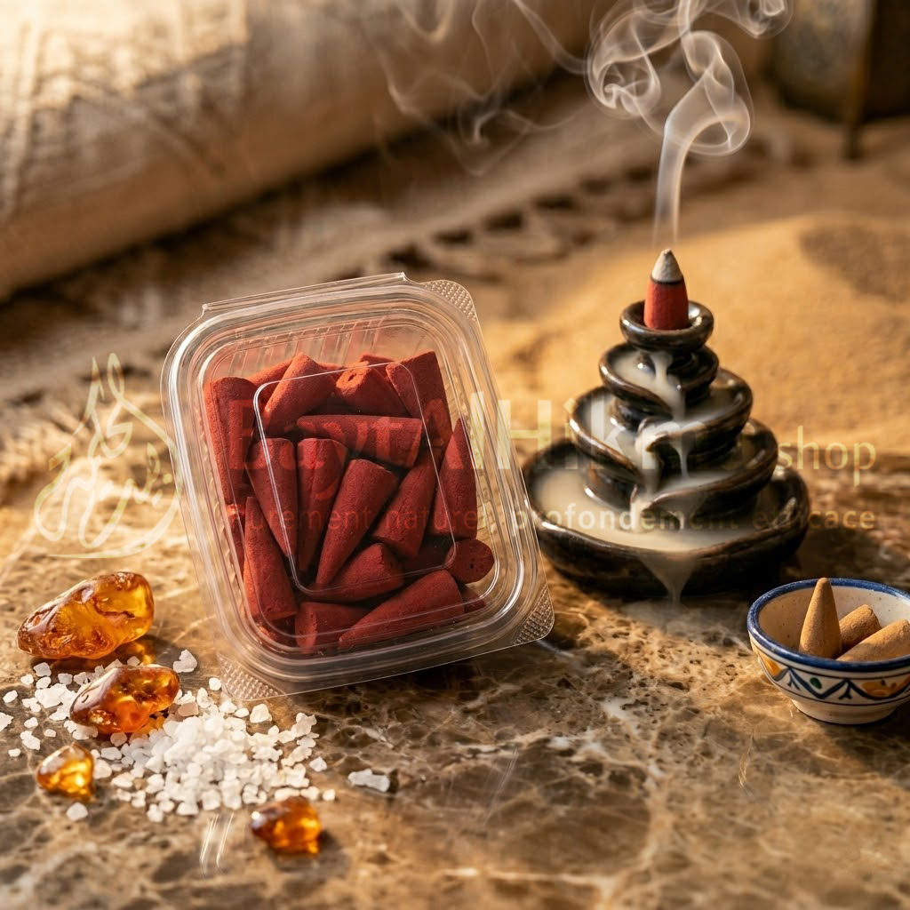 Cônes d'Encens Parfumés Premium – Rose Royale & Ambre - مخاريط بخور معطرة فاخرة – الورد الملكي والعنبر